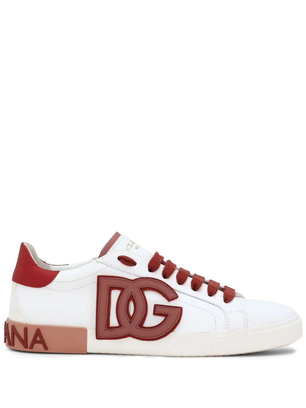 Dolce & Gabbana Portofino logo-appliqué leather sneakers