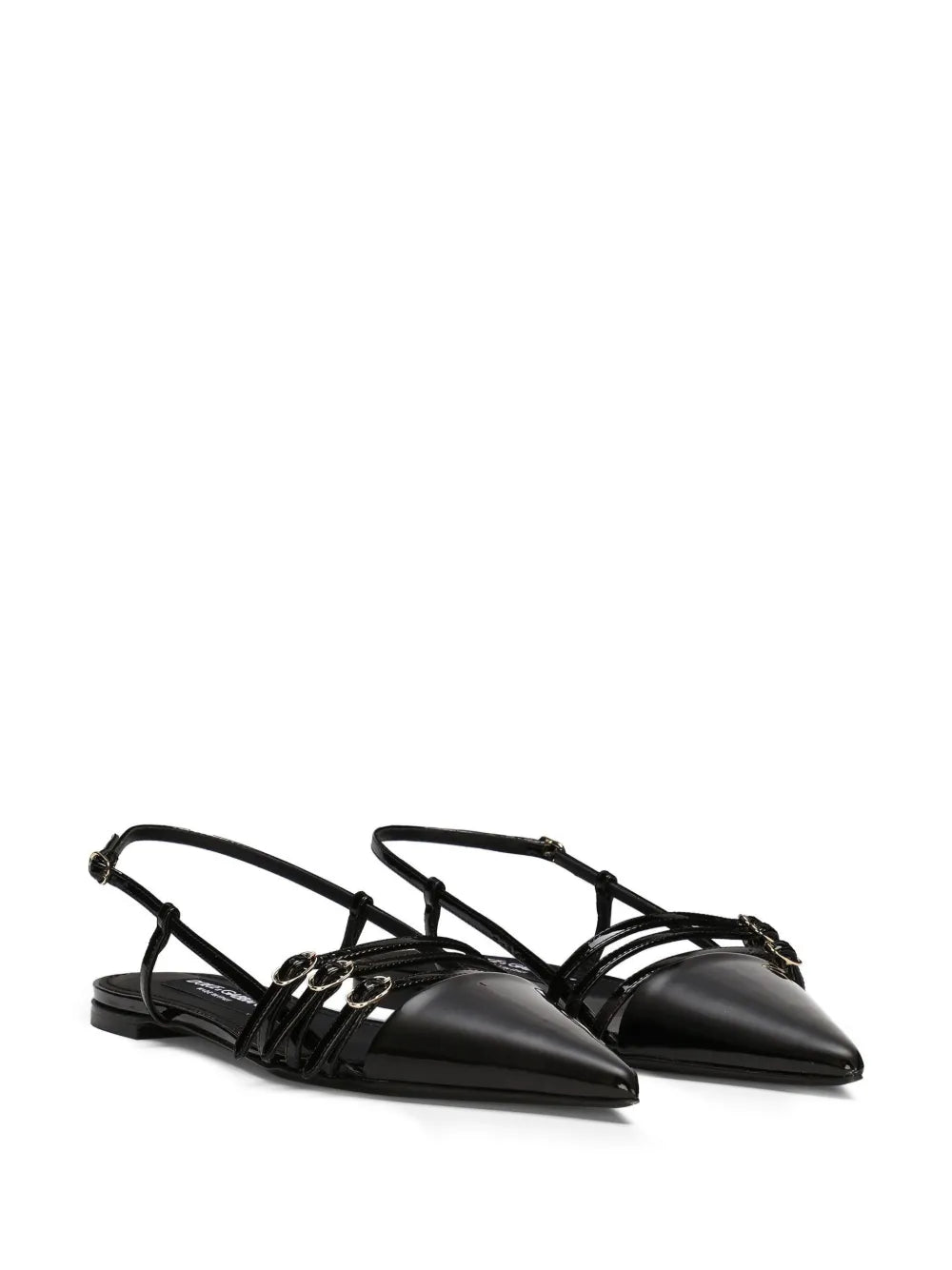 Dolce & Gabbana patent-finish leather ballerina shoes 