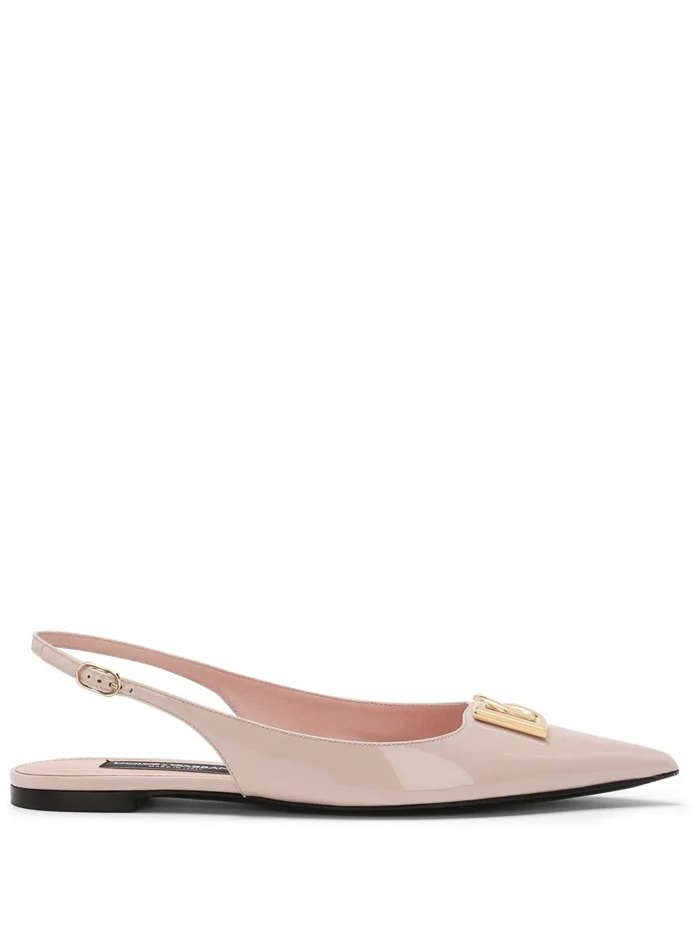Dolce & Gabbana DG leather slingback ballerina shoes