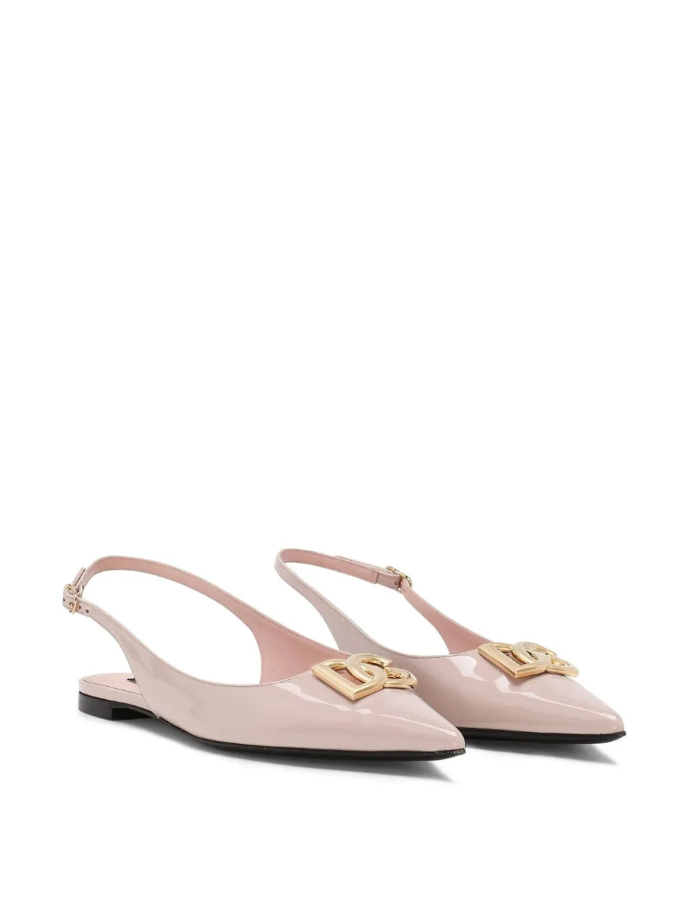 Dolce & Gabbana DG leather slingback ballerina shoes