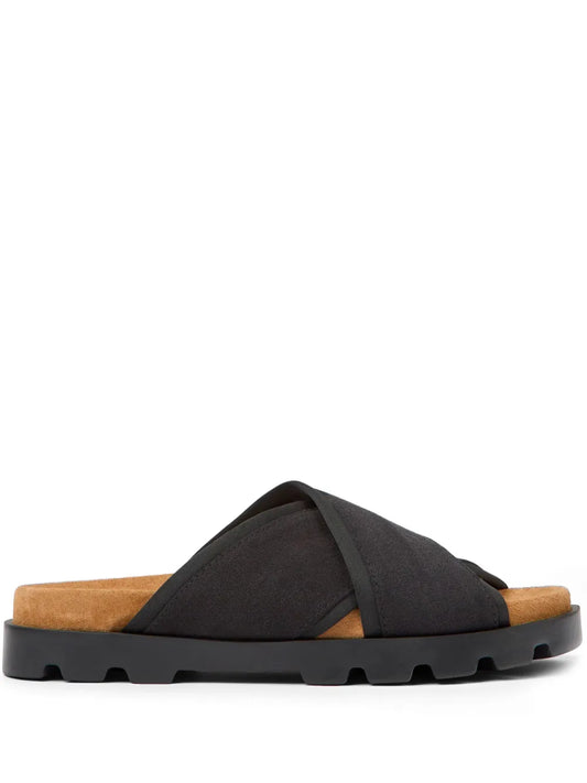 Camper Brutus chunky cross-strap slides