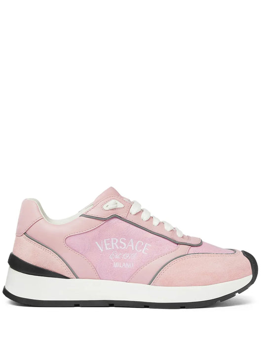 Versace logo-embroidered panelled sneakers