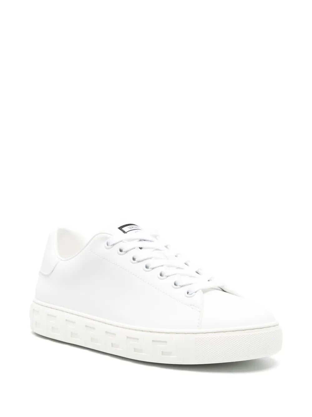 Versace Greca-embossed leather sneakers