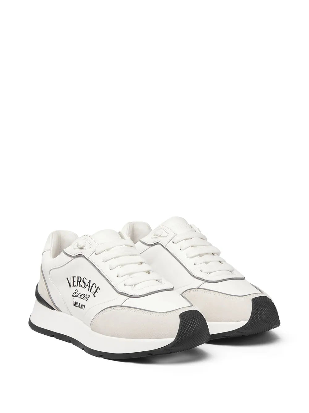 Versace logo-embroidered panelled sneakers