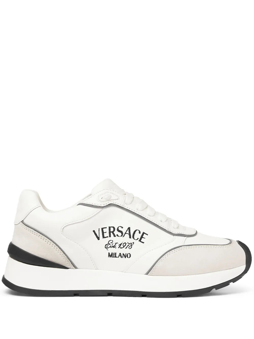 Versace logo-embroidered panelled sneakers
