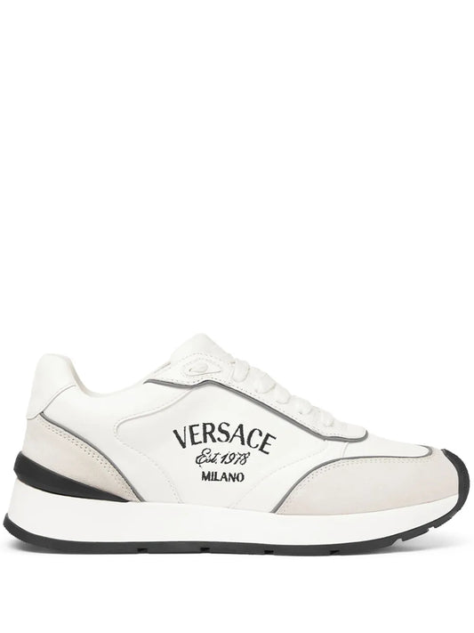 Versace logo-embroidered panelled sneakers