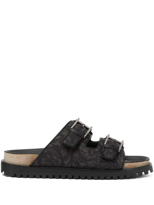 Versace Barocco jacquard slides