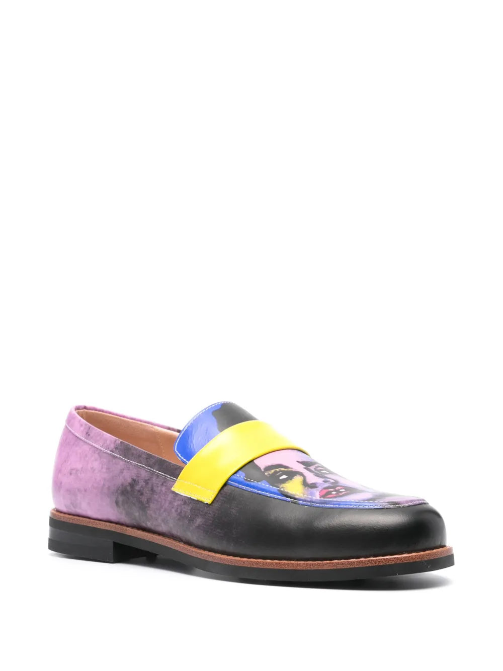 KidSuper graphic-print leather loafers