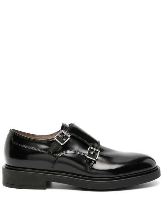 Gianvito Rossi Scott buckled leather shoes