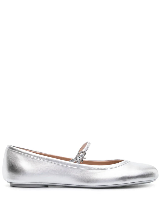 Gianvito Rossi Carla leather ballerina flats