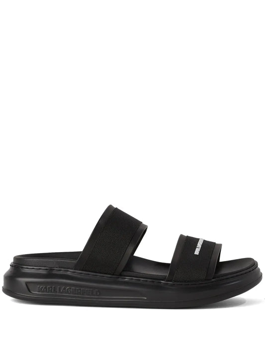 Karl Lagerfeld Kapri logo-embossed slides