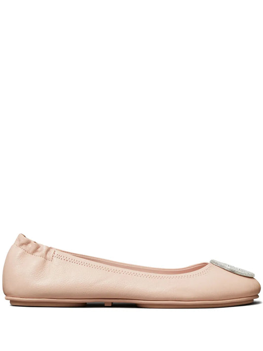 Tory Burch Minnie Travel leather ballerina shoes