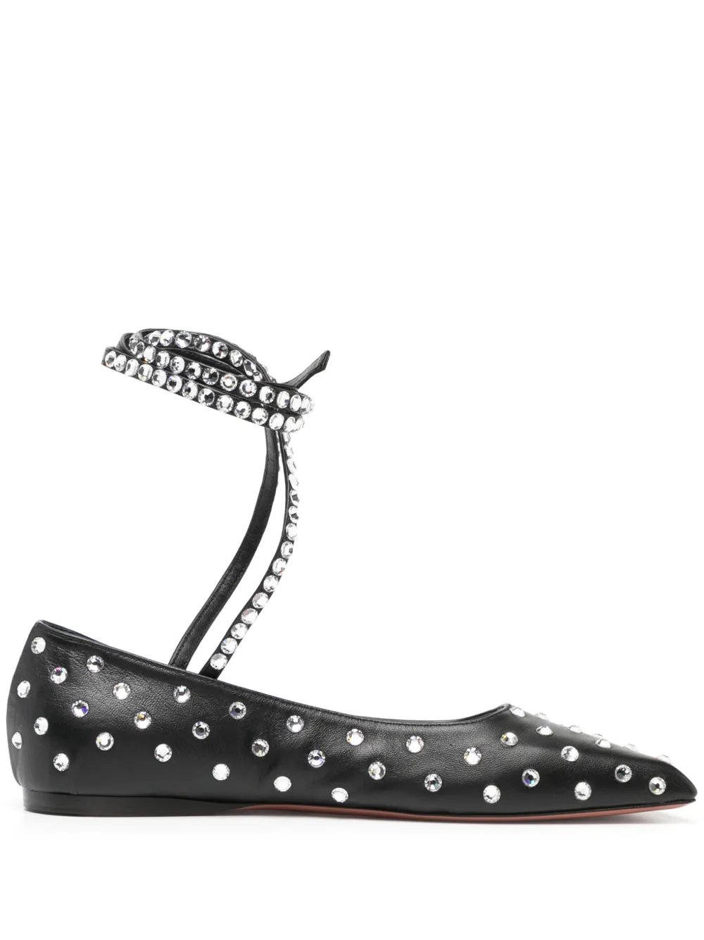 Amina Muaddi Ane crystal-embellished ballerina shoes