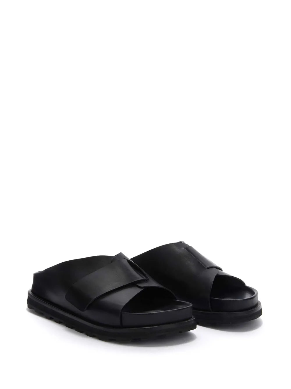 Jil Sander platform leather slides