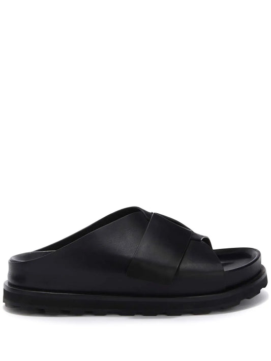 Jil Sander platform leather slides