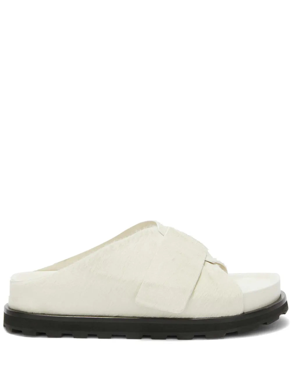 Jil Sander platform shearling slides