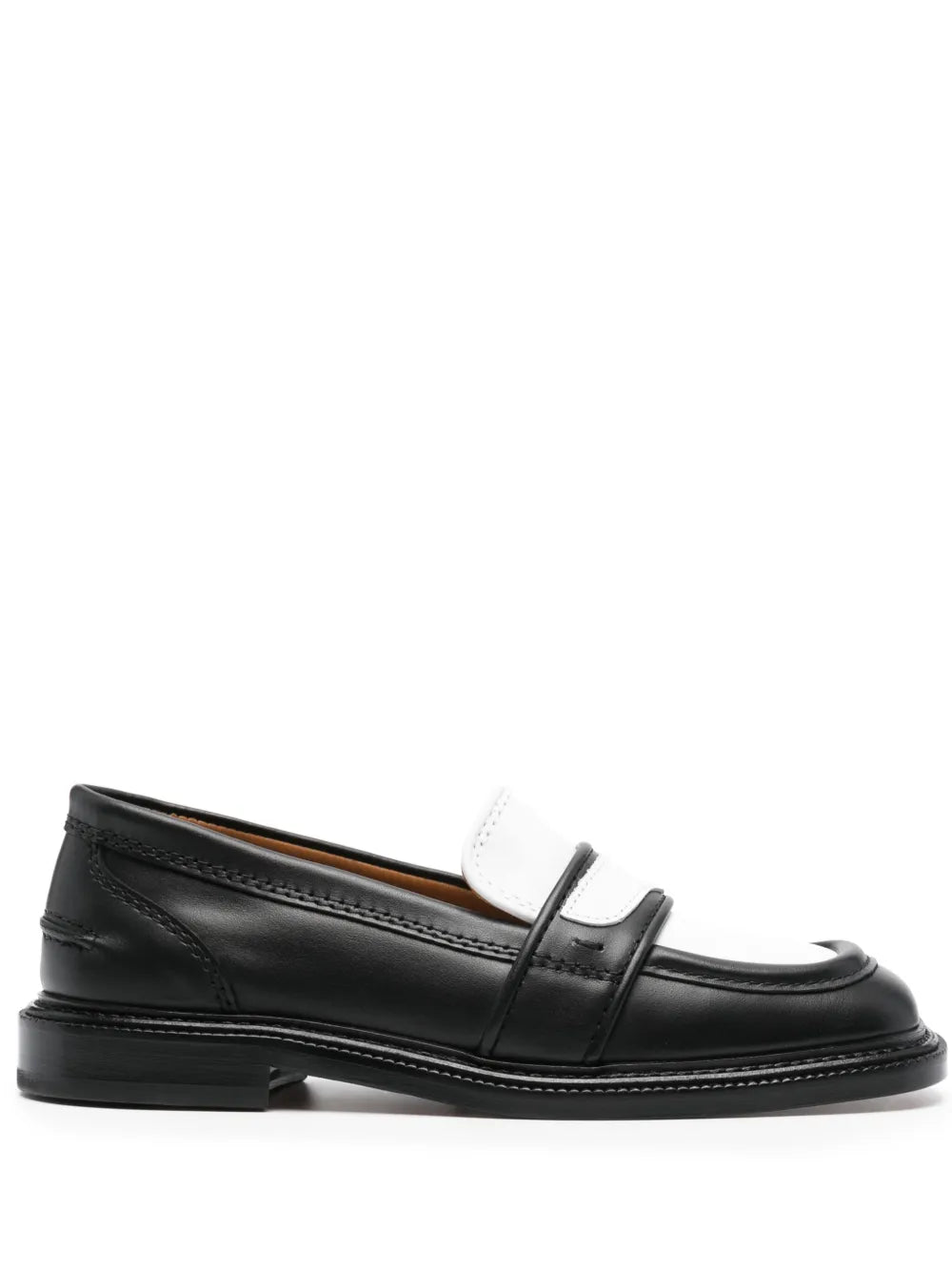 Maison Kitsuné 25mm panelled leather loafers