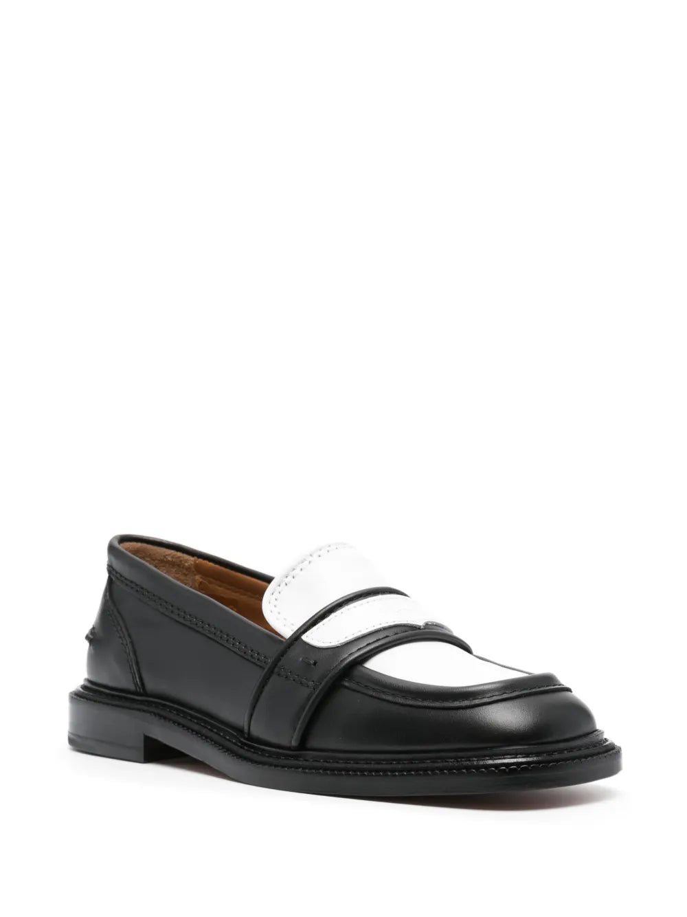 Maison Kitsuné 25mm panelled leather loafers