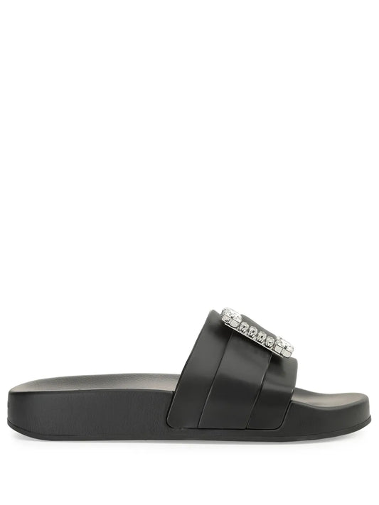 Sergio Rossi sr Jelly crystal-embellished slides