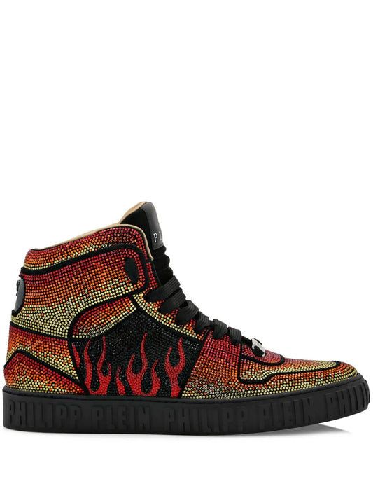 Philipp Plein hi-top crystal-embellished sneakers