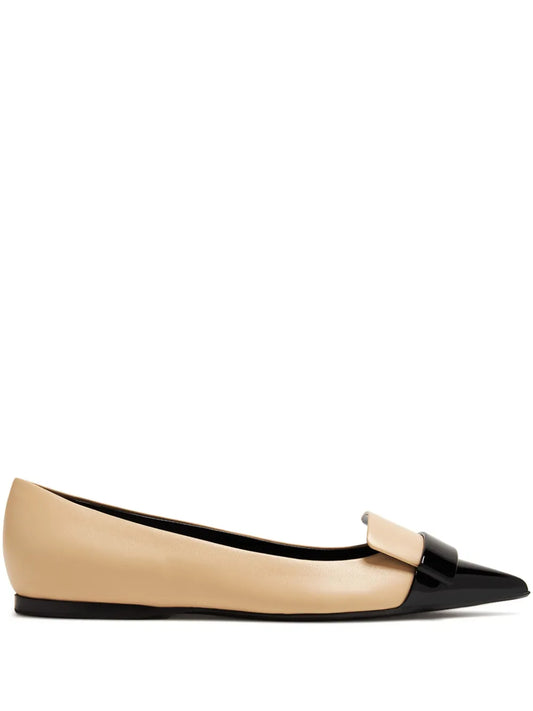 Sergio Rossi two-tone leather ballerina shoes