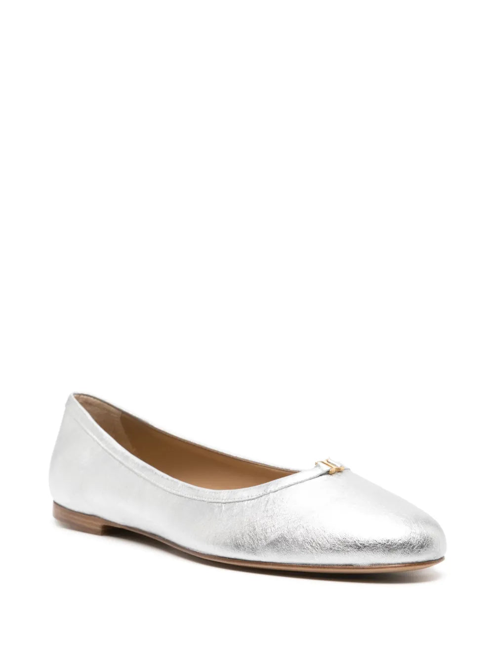 Chloé Marcie metallic leather ballerina shoes
