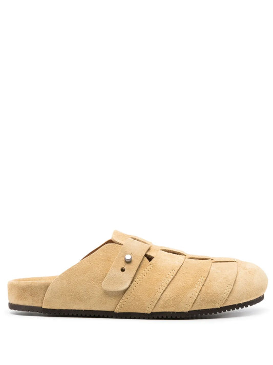 Buttero round-toe suede slippers