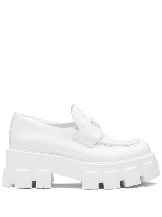 Prada Moonlith brushed leather loafers