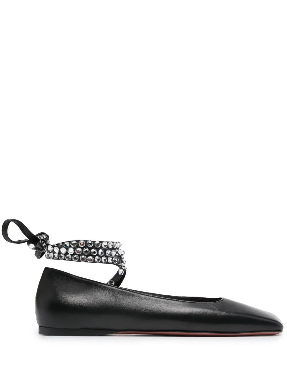 Amina Muaddi Ane leather ballerina shoes