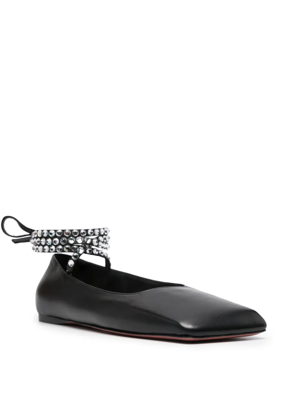Amina Muaddi Ane leather ballerina shoes
