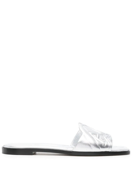 Alexander McQueen embossed-logo slides