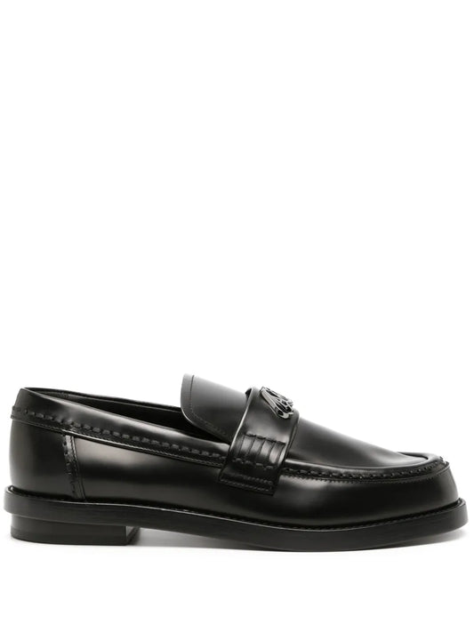 Alexander McQueen Seal-plaque leather loafers