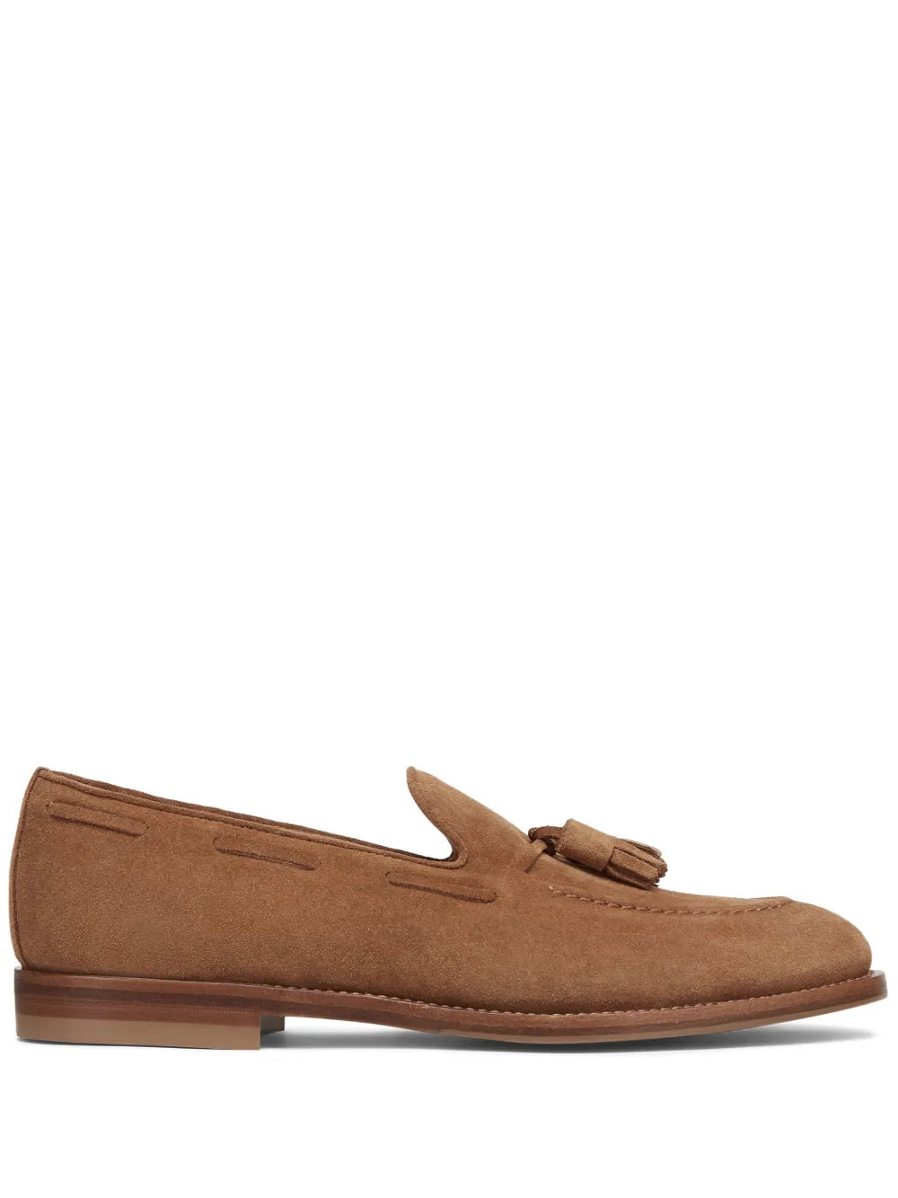 Brunello Cucinelli tassel-embellished suede loafers