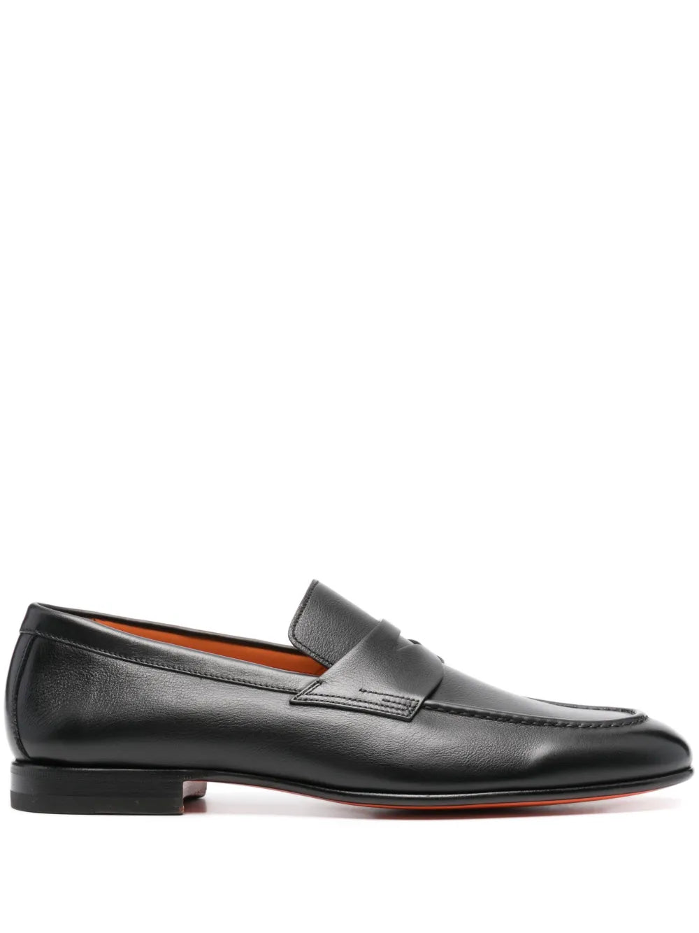 Santoni leather penny loafers