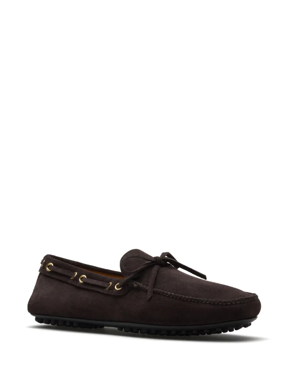 Car Shoe bow-detail suede driving shoes