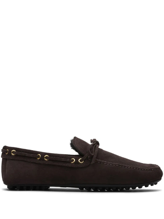 Car Shoe fur-lined suede driving shoes