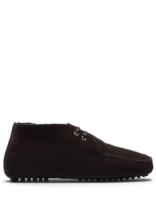 Car Shoe fur-lined suede driving boots
