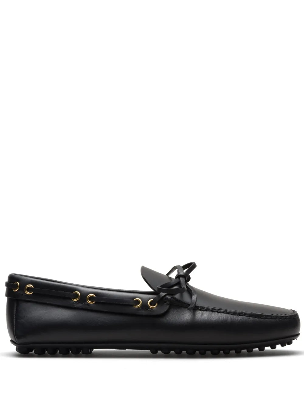 Car Shoe bow-detail leather driving shoes