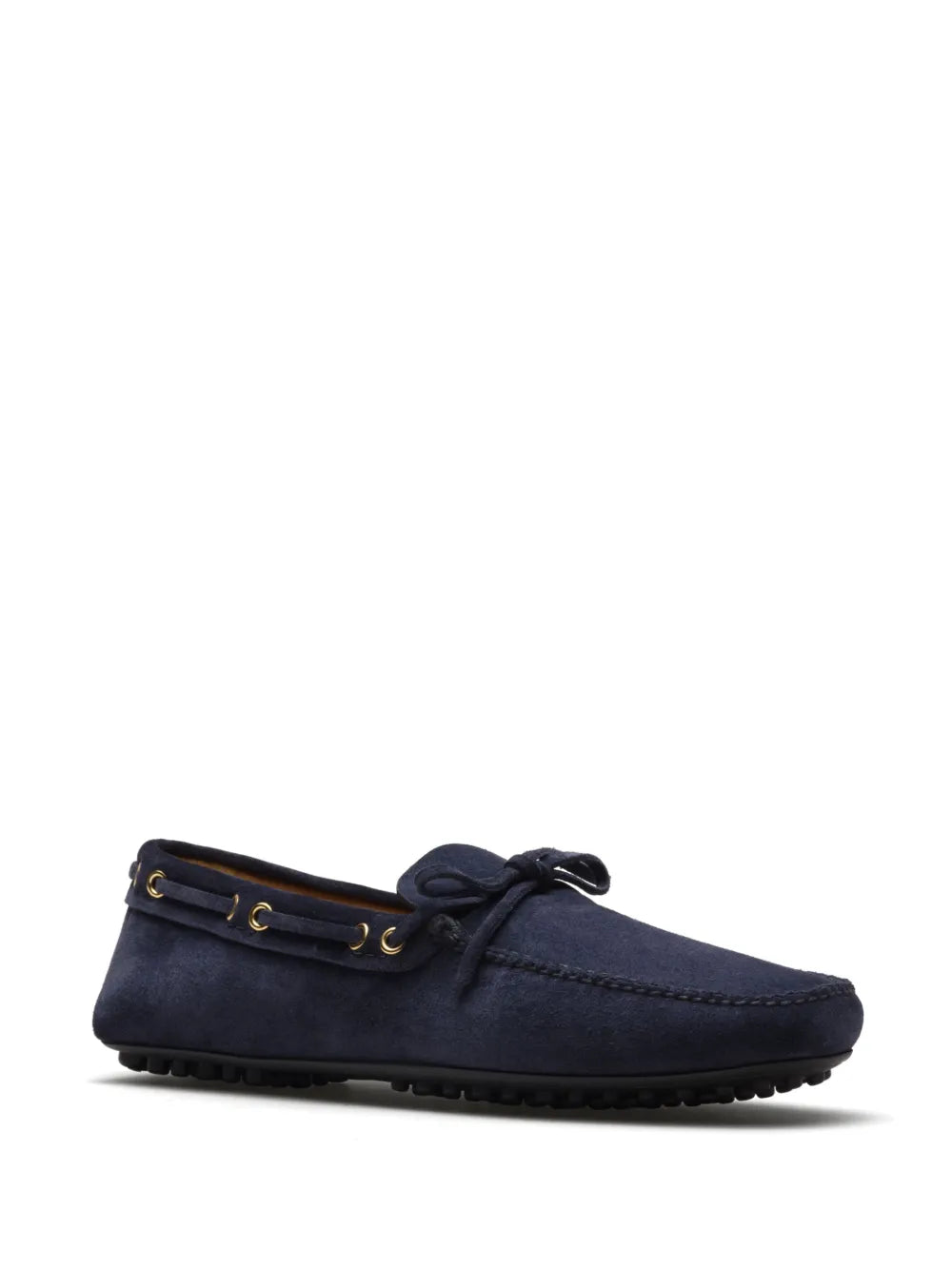 Car Shoe bow-detail suede driving shoes
