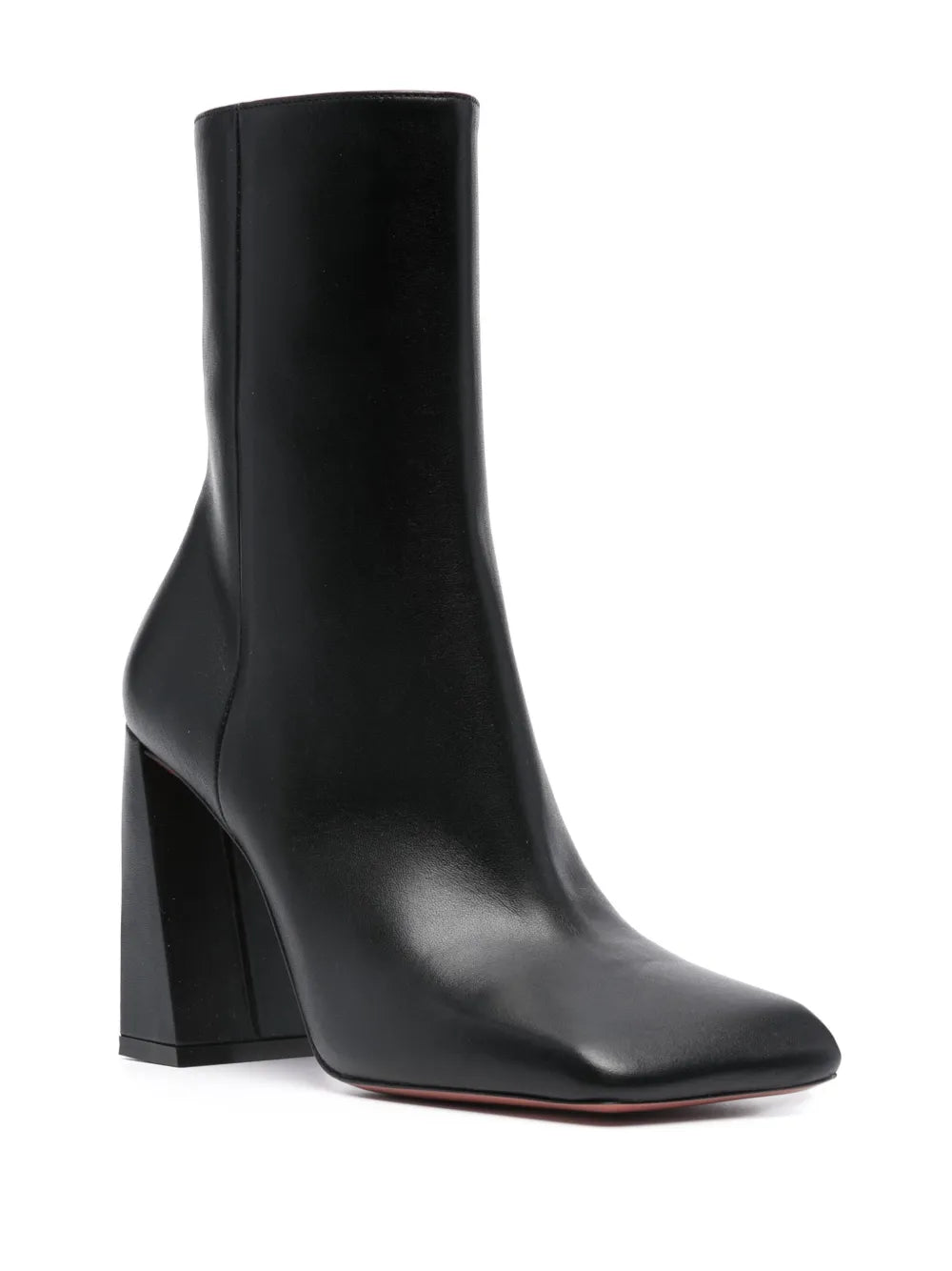 Amina Muaddi Marine 100mm leather ankle boots