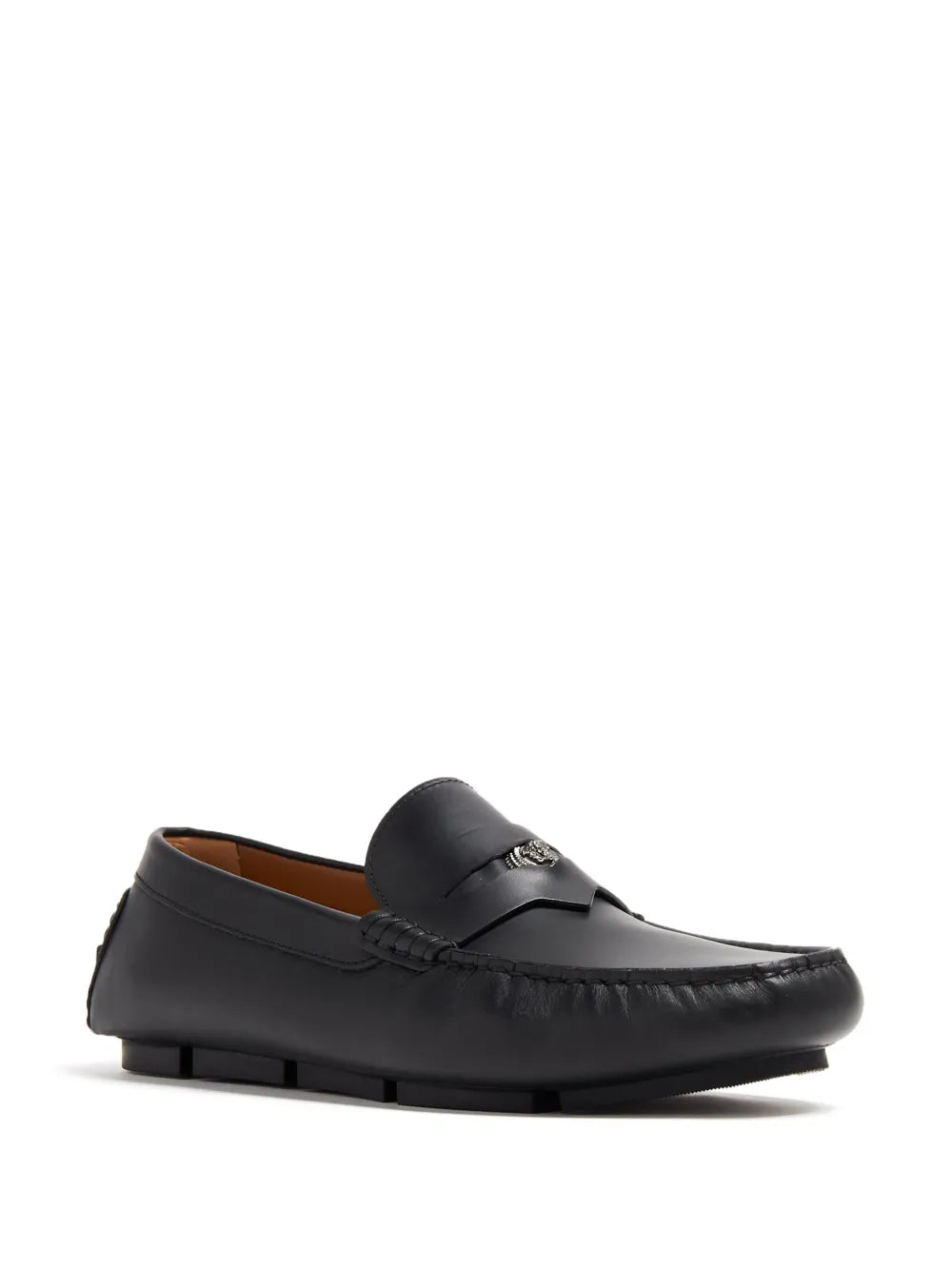 Versace Medusa-plaque leather loafers
