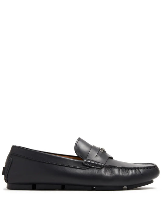 Versace Medusa-plaque leather loafers