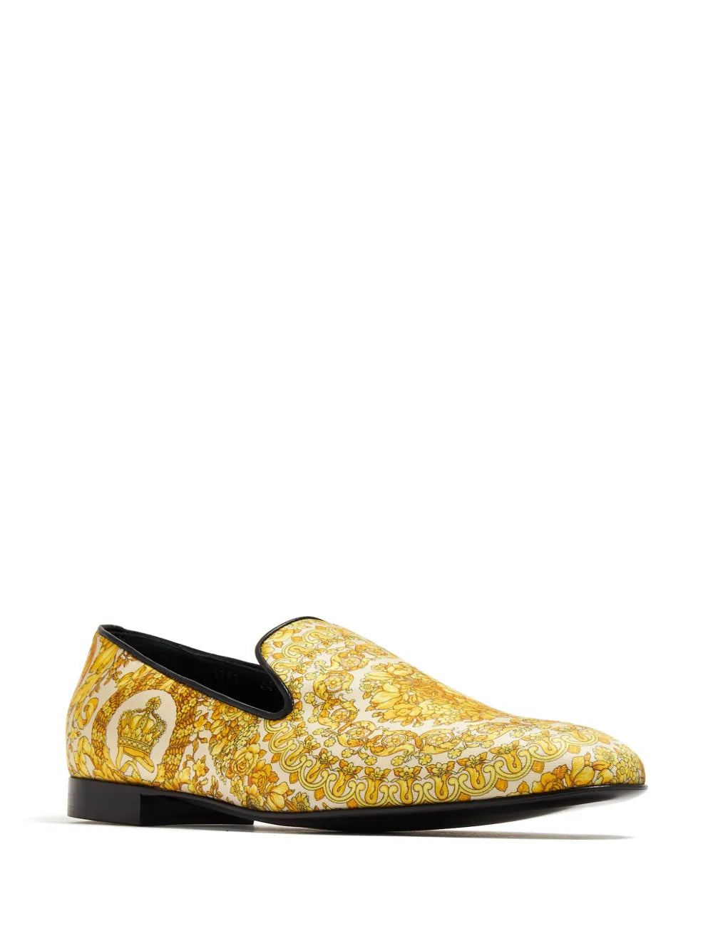 Versace Barocco-print silk loafers