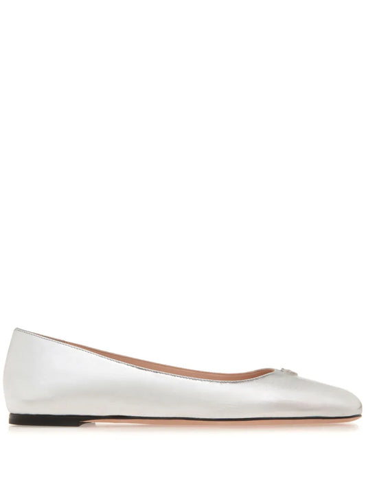 Bally Emblem logo-plaque leather ballerina flats
