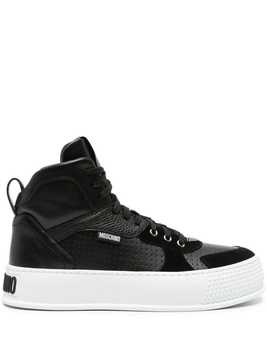Moschino Bumps & Stripes high-top sneakers