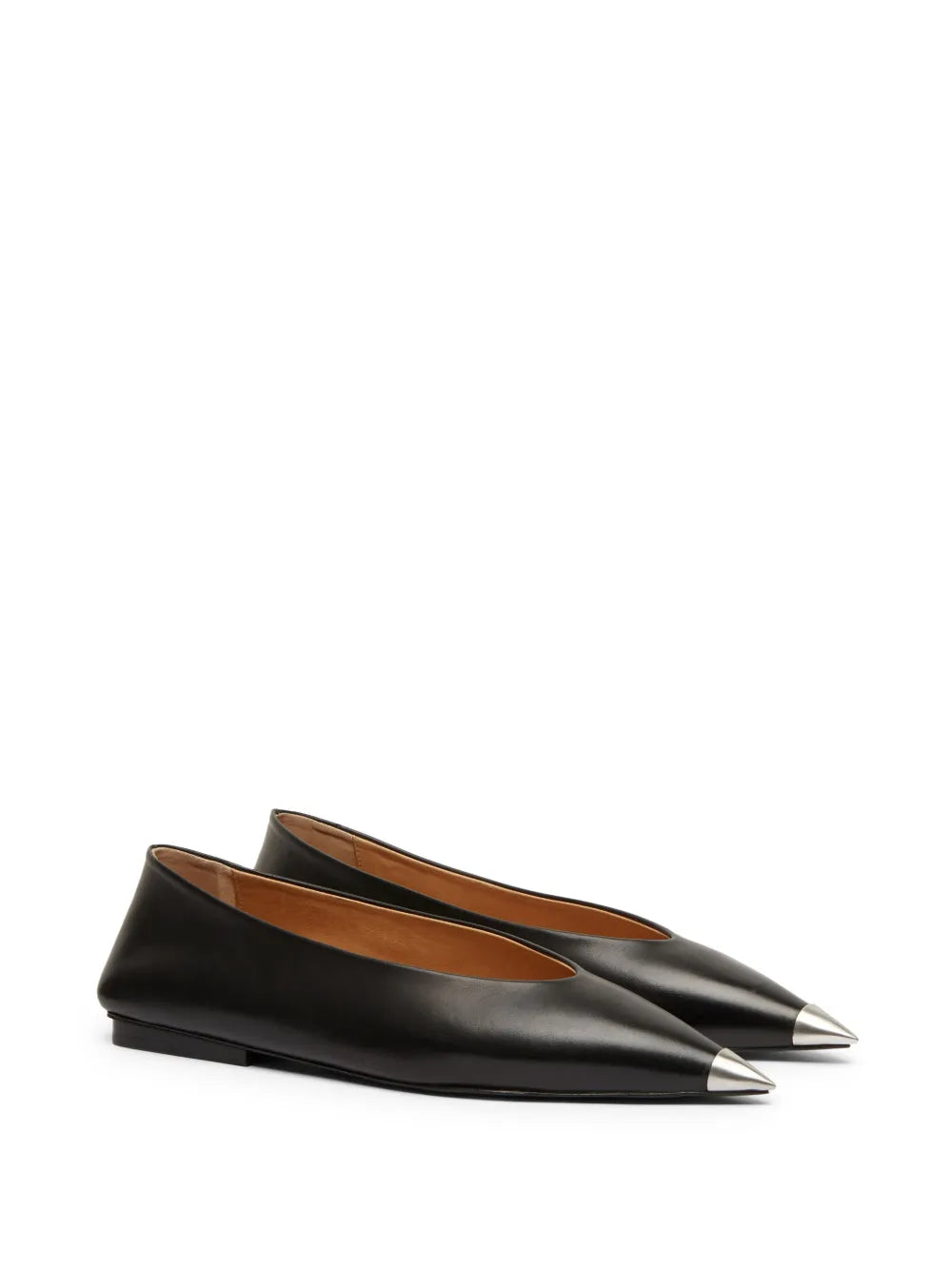 Marsèll pointed-toe leather ballerina shoes