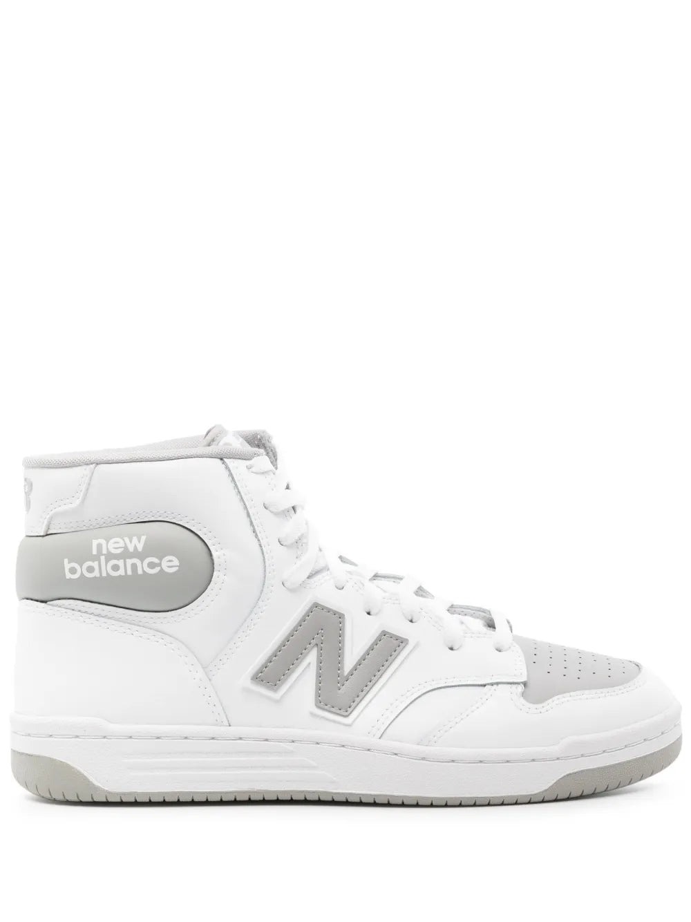 New Balance logo-patch leather sneakers