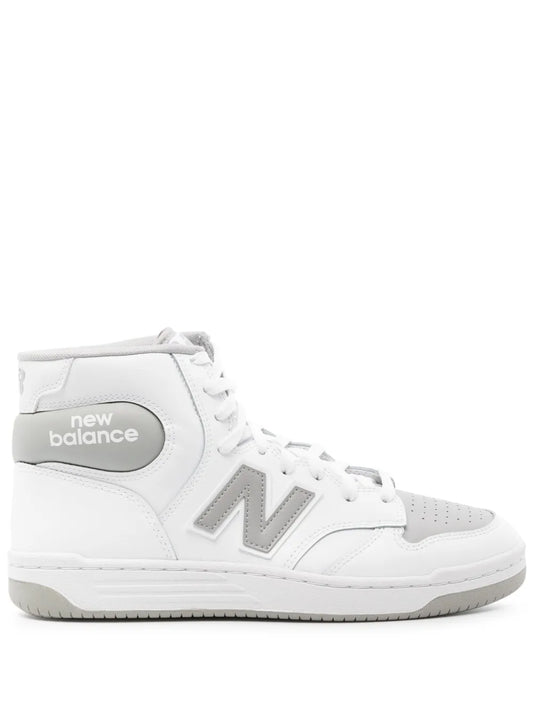 New Balance logo-patch leather sneakers