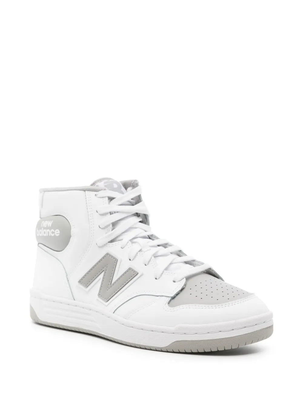 New Balance logo-patch leather sneakers