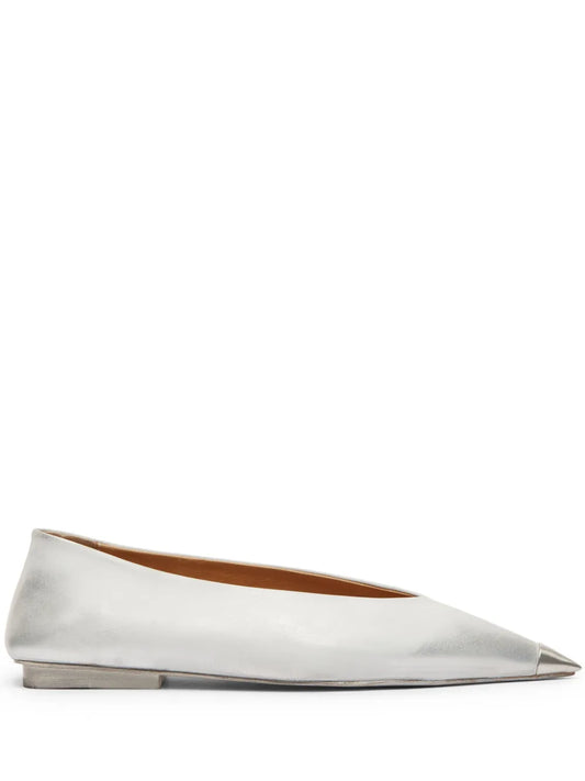 Marsèll pointed-toe leather ballerina shoes